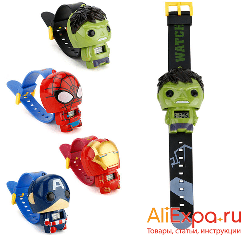 Детские часы с супергероями ONEVAN купить на Алиэкспресс